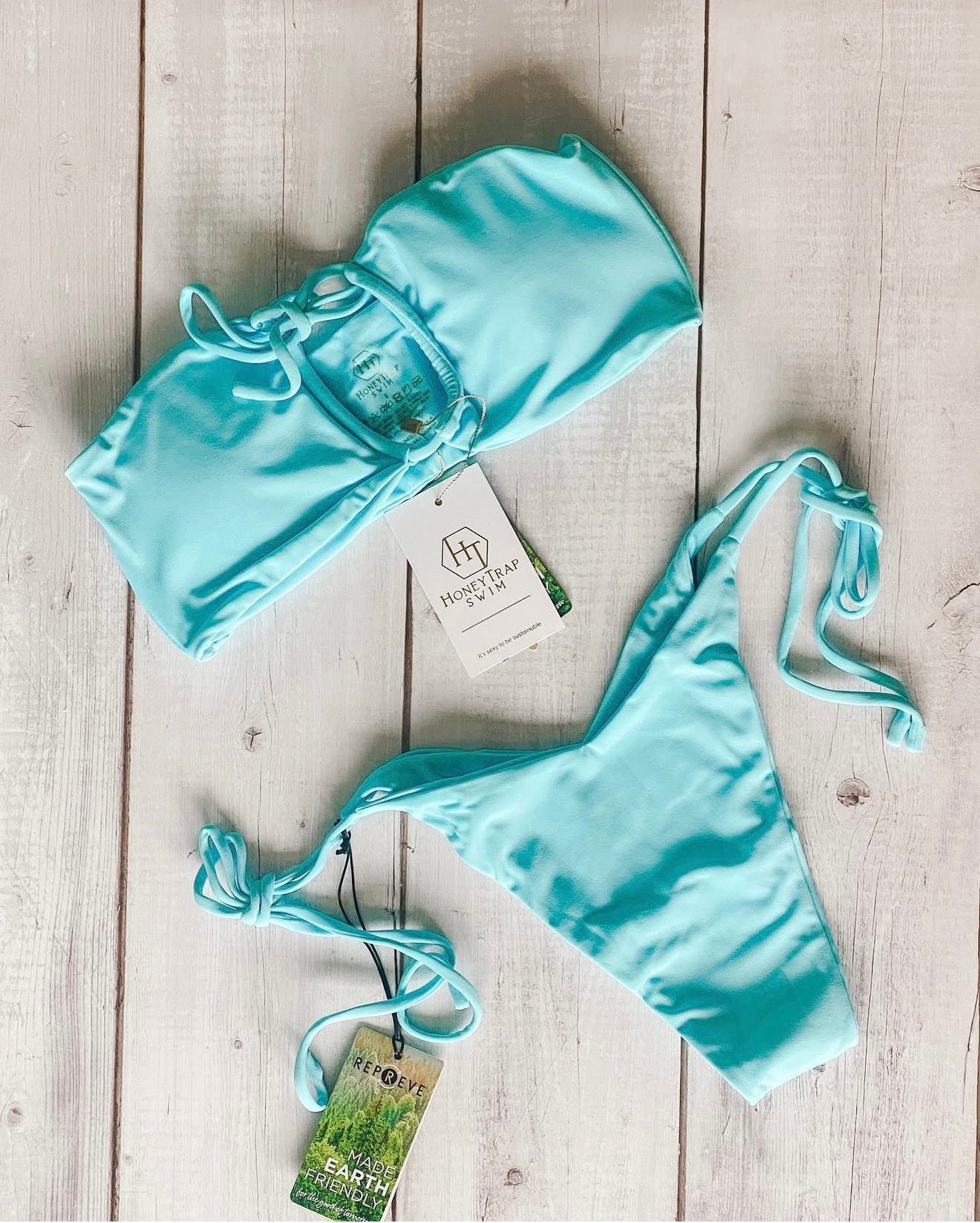 SIRENA Bandeau Top - Aqua Blue